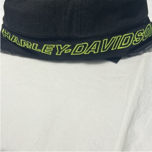 Harley-Davidson Large Hat Willie G Skull Fitted Flap Hat Black Beauty 7 3/8 NWT - Picture 7 of 11